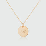 Pembroke 9ct Yellow Gold Medium 16mm Disc Pendant-Auree Jewellery