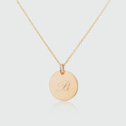 Pembroke 9ct Yellow Gold Medium 16mm Disc Pendant-Auree Jewellery