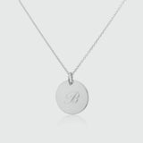 Pembroke Sterling Silver Medium 16mm Disc Pendant-Auree Jewellery