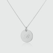 Pembroke Sterling Silver Medium 16mm Disc Pendant-Auree Jewellery