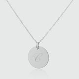 Pembroke Sterling Silver Large 19mm Disc Pendant-Auree Jewellery