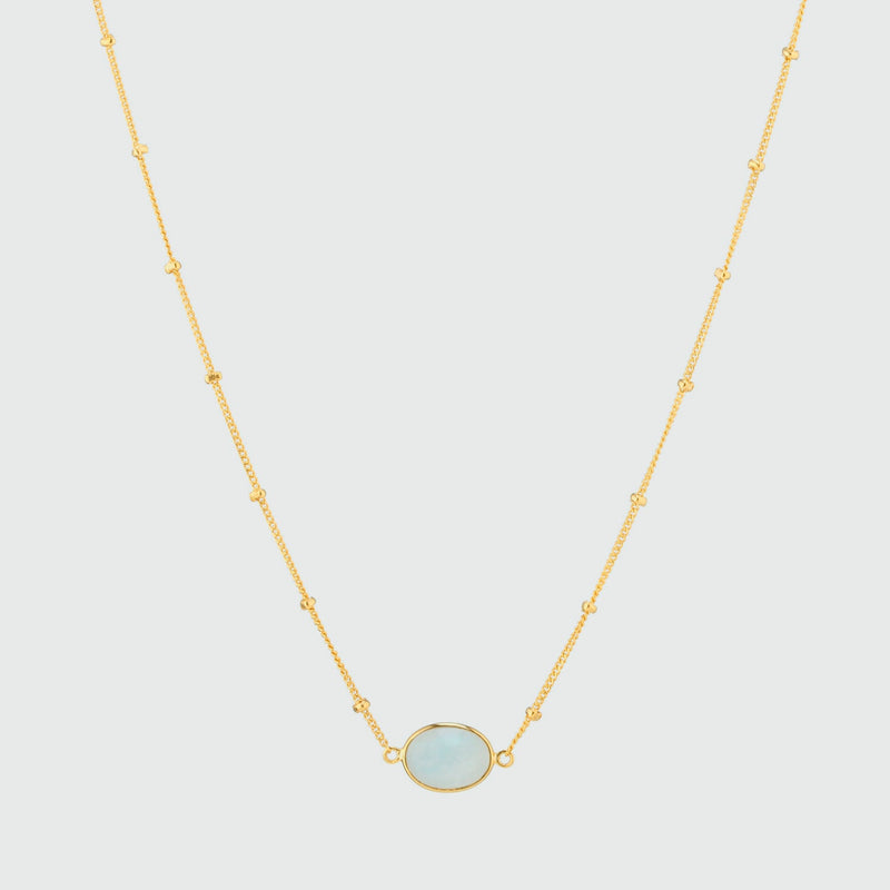 Pollara Moonstone & Gold Vermeil Beaded Necklace