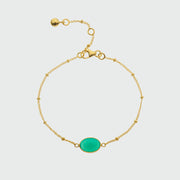 Pollara Chrysoprase & Gold Vermeil Beaded Bracelet-Auree Jewellery