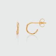Ronda Micro Polished Gold Vermeil Hoop Earrings