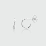 Ronda Micro Polished Silver Hoop Earrings