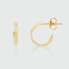Ronda Mini Piccolo Polished Gold Vermeil Hoop Earrings-Auree Jewellery