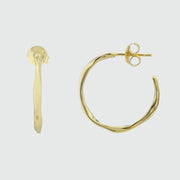 Ronda Piccolo Polished Gold Vermeil Hoop Earrings