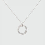 Cordoba Sterling Silver Triple Ring Necklace-Auree Jewellery