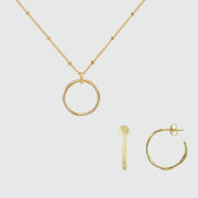 Ronda Round Yellow Gold Vermeil Jewellery Set