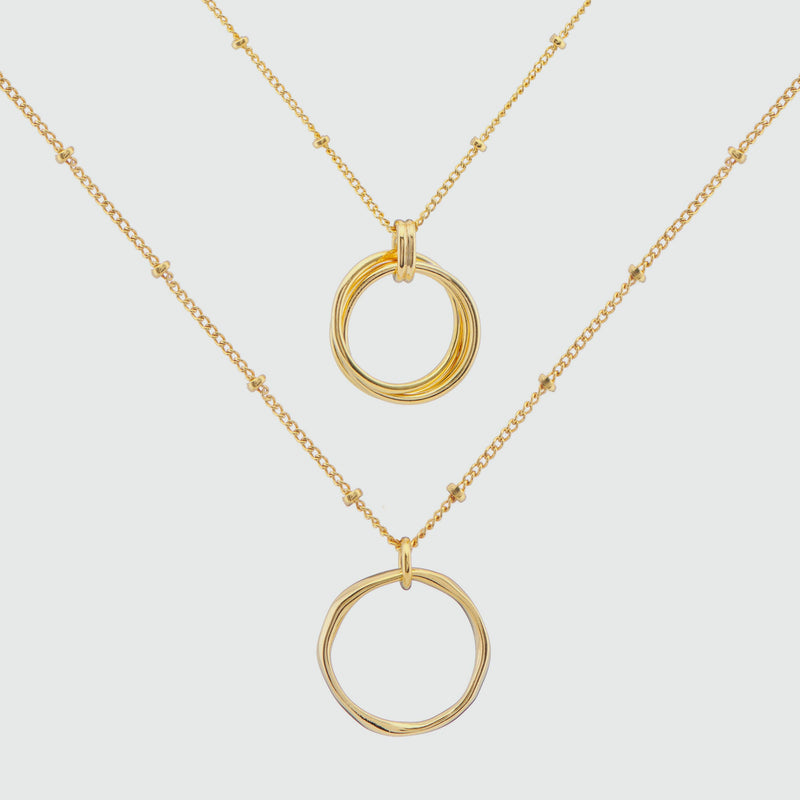 Andalucia Yellow Gold Vermeil Layering Necklace Set