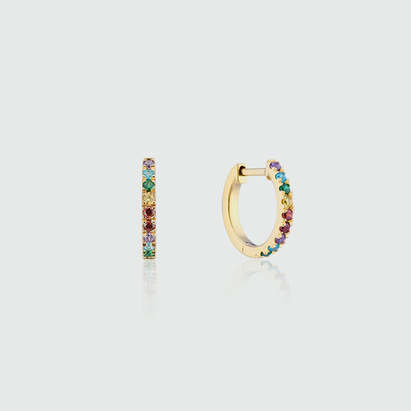 Rowfant Rainbow Charity Hoop Earrings-Auree Jewellery