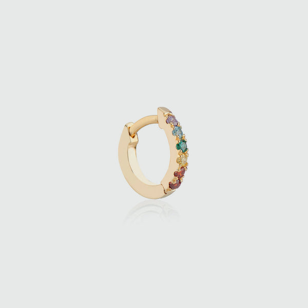 Rowfant Single Mini Rainbow Charity Hoop Earring
