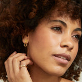 Salina Gold Vermeil & Citrine Disc Earrings-Auree Jewellery