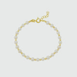 Sapa White Pearl & Yellow Gold Vermeil Nugget Bracelet