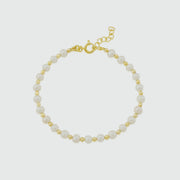 Sapa White Pearl & Yellow Gold Vermeil Nugget Bracelet