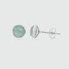Savanne Sterling Silver & Aqua Chalcedony Stud Earrings-Auree Jewellery