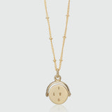 Seychelles Yellow Gold Spinning I Love You Pendant-Auree Jewellery