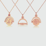 Seychelles Rose Gold Spinning Love, Travel, Laugh Pendant