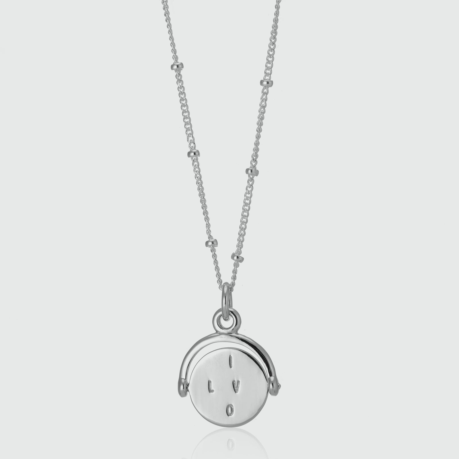 Sterling Silver Spinner Necklace I Love You Auree Jewellery