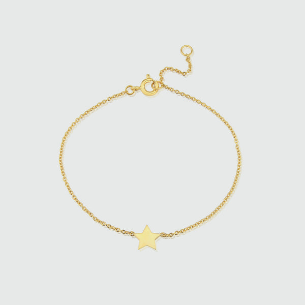 Soho Yellow Gold Star Bracelet-Auree Jewellery