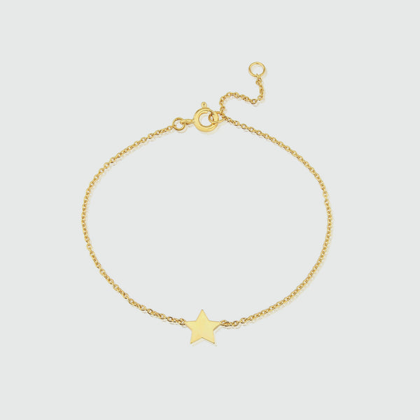 Soho Yellow Gold Star Bracelet