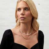 Layering Starfish and Pearl Necklace Set