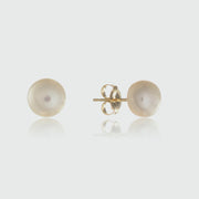 Thurloe White Pearl & 9ct Gold Stud Earrings