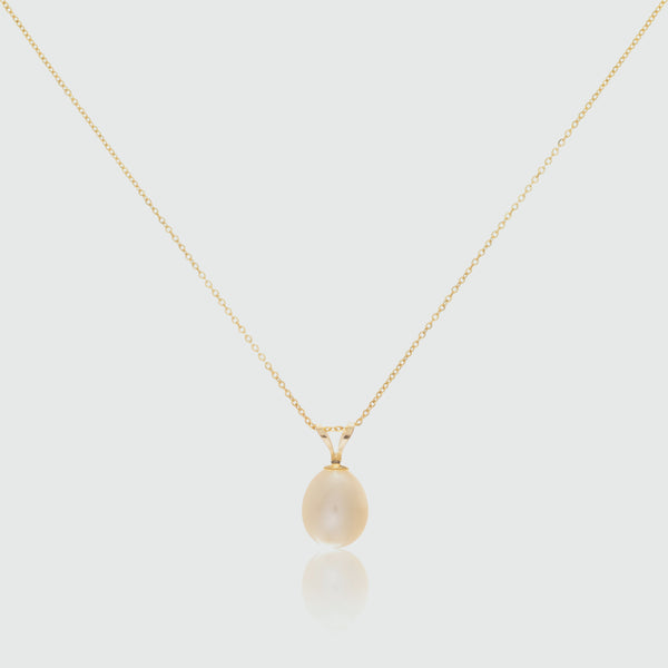 Thurloe White Pearl & 9ct Gold Pendant-Auree Jewellery