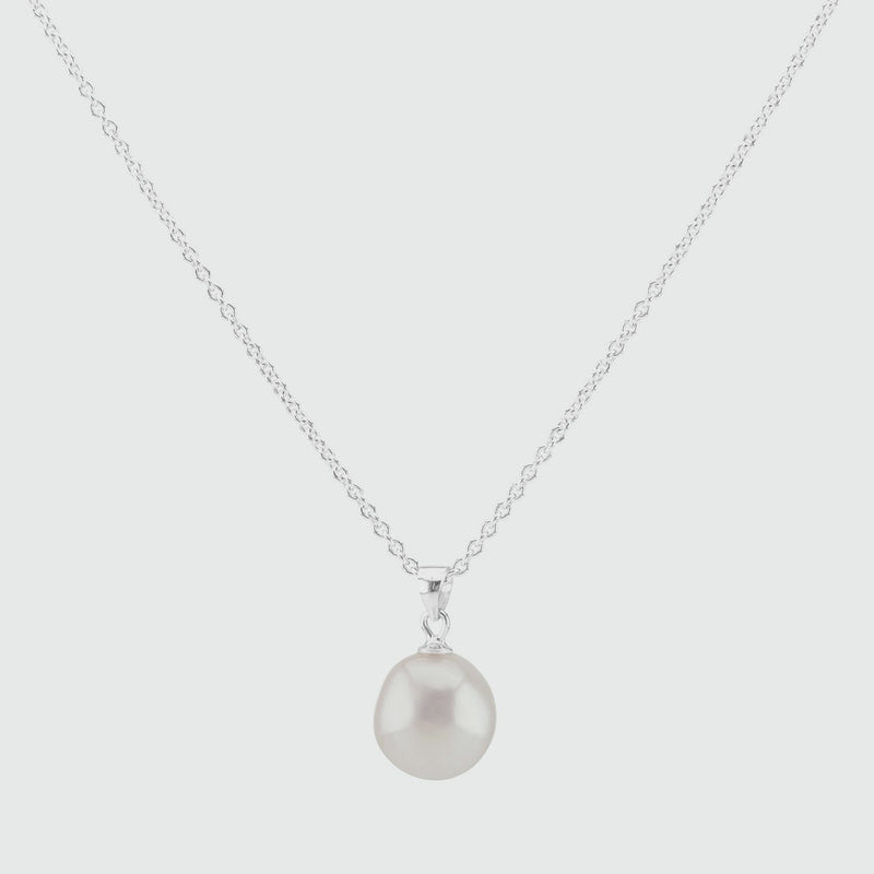 Triora Baroque Pearl & Sterling Silver Pendant-Auree Jewellery