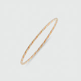 Tryon 9ct Three Colour Gold Twisted Bangle