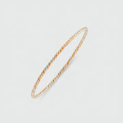 Tryon 9ct Three Colour Gold Twisted Bangle