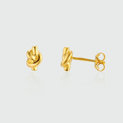 St Ives Gold Vermeil Knot Stud Earrings