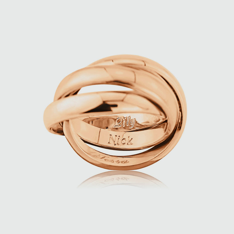 Walton Rose Gold Russian Wedding Ring 3mm-Auree Jewellery