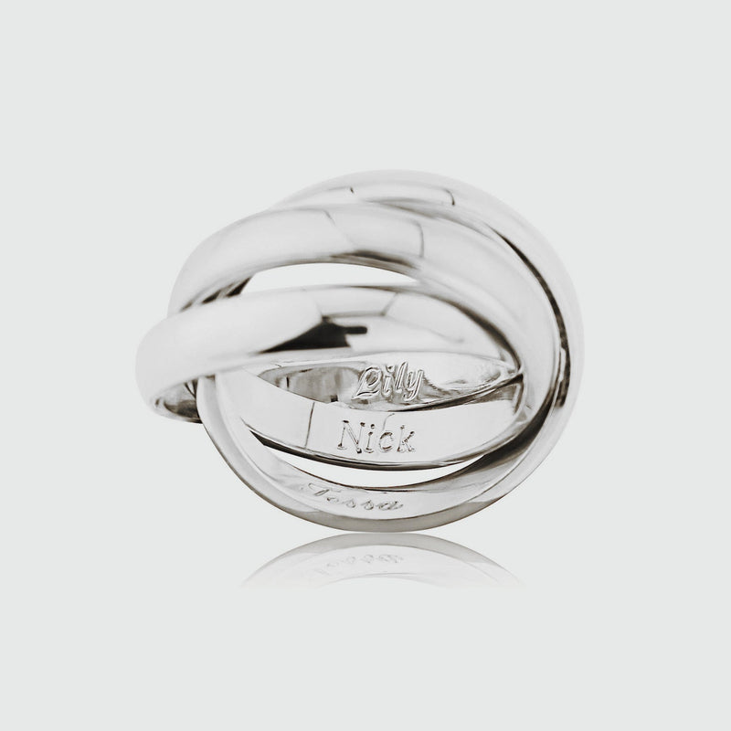 Buy Russian 4 Band Silver Wedding Ring Online in India - Etsy