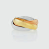 Walton Three Colour Gold Russian Wedding Ring 4mm-Auree Jewellery