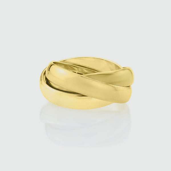 Russian Wedding Ring, 9ct Yellow Gold, 4mm Width Auree Jewellery