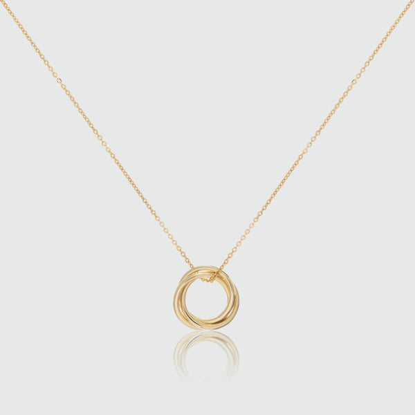 Walton 9ct Yellow Gold Russian Wedding Ring Pendant-Auree Jewellery