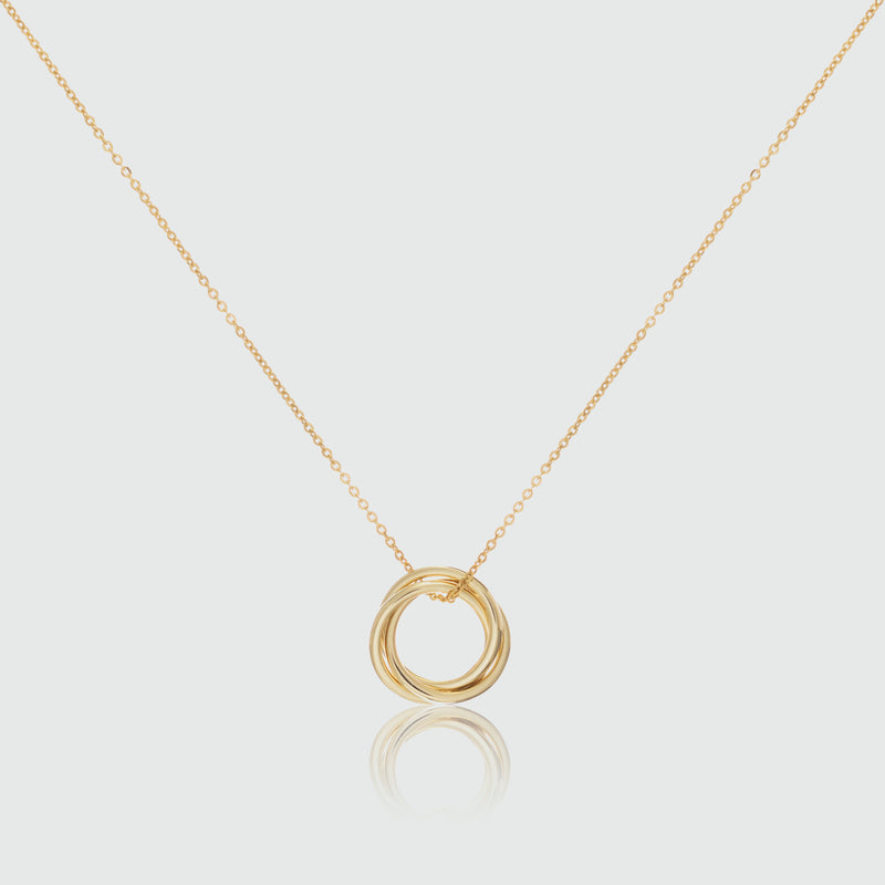 Walton 9ct Yellow Gold Russian Wedding Ring Pendant-Auree Jewellery