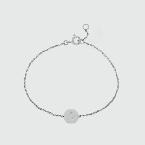 Pre-Engraved Westwick Silver Disc Bracelet-Auree Jewellery