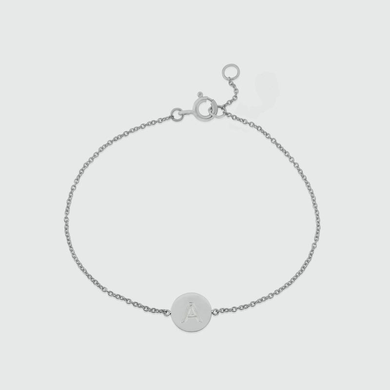 Pre-Engraved Westwick Silver Disc Bracelet-Auree Jewellery