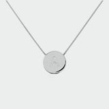 Portobello Sterling Silver Engraved Disc Necklace