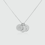 Westbourne 9ct White Gold Disc Trio Necklace-Auree Jewellery