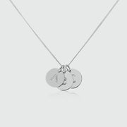 Pembroke Sterling Silver Disc Trio Necklace-Auree Jewellery