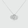 Pembroke Sterling Silver Disc Trio Necklace-Auree Jewellery