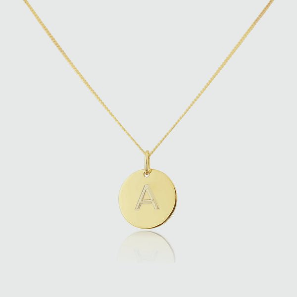 Westbourne 9ct Gold Disc Pendant (No Chain)-Auree Jewellery