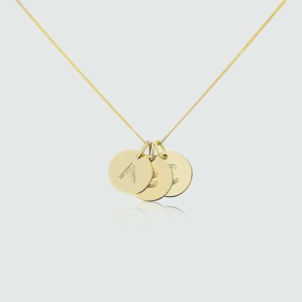Westbourne 9ct Yellow Gold Disc Trio Necklace