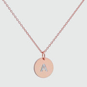 Westwick Rose Gold Vermeil Disc Pendant-Auree Jewellery