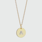 Westwick Yellow Gold Vermeil Disc Pendant-Auree Jewellery