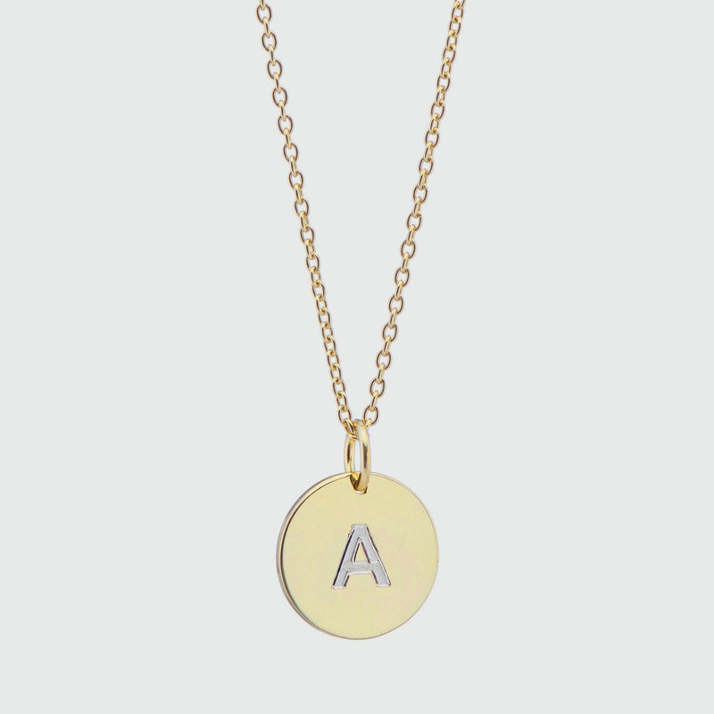 Westwick Yellow Gold Vermeil Disc Pendant-Auree Jewellery