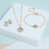 Barcelona August Birthstone Green Amethyst & Gold Vermeil Jewellery Set-Auree Jewellery